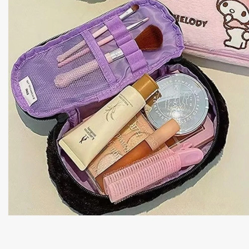 Hello Kitty, plush make up bag, travel, toiletry,organizer, cosmetic pou…